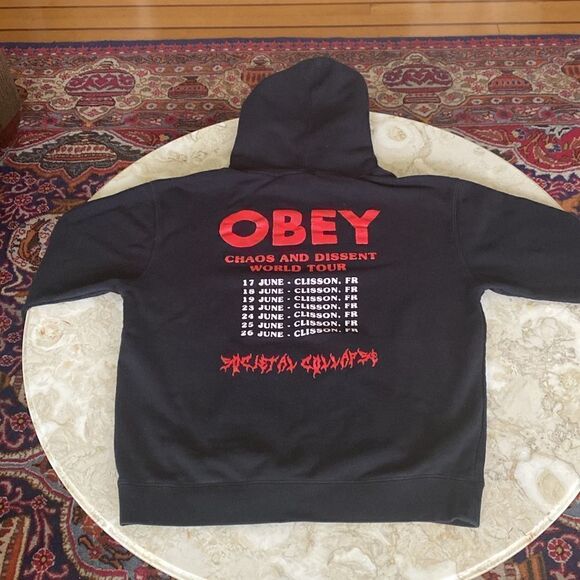 Obey X Hellfest Hoodie Black Unisex - Picture 5 of 7